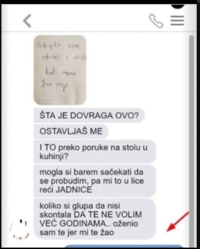 UGLEDAO SAM ŽENINU PORUKU NA STOLU – PIŠE DA ME OSTAVLJA: Pobjesnio sam, a onda mi je ovo napisala, CRVENIM SE OD SRAMOTE