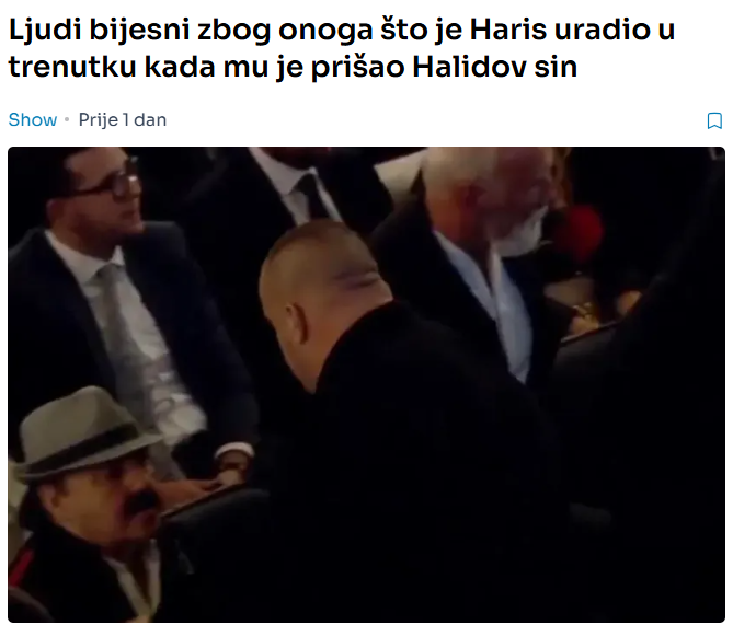 Ljudi bijesni zbog onoga što je Haris uradio u trenutku kada mu je prišao Halidov sin