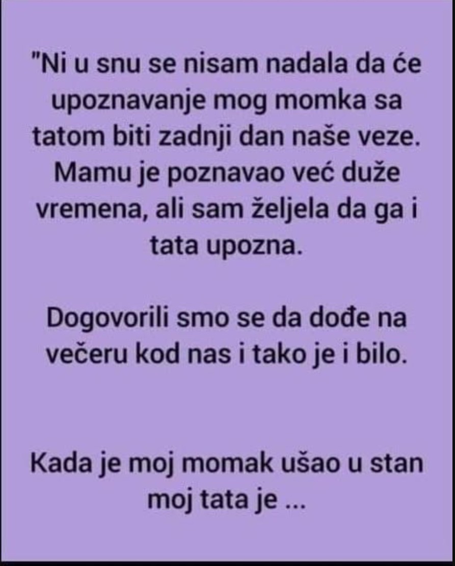 “Ni u snu se nisam nadala da će upoznavanje mog momka”