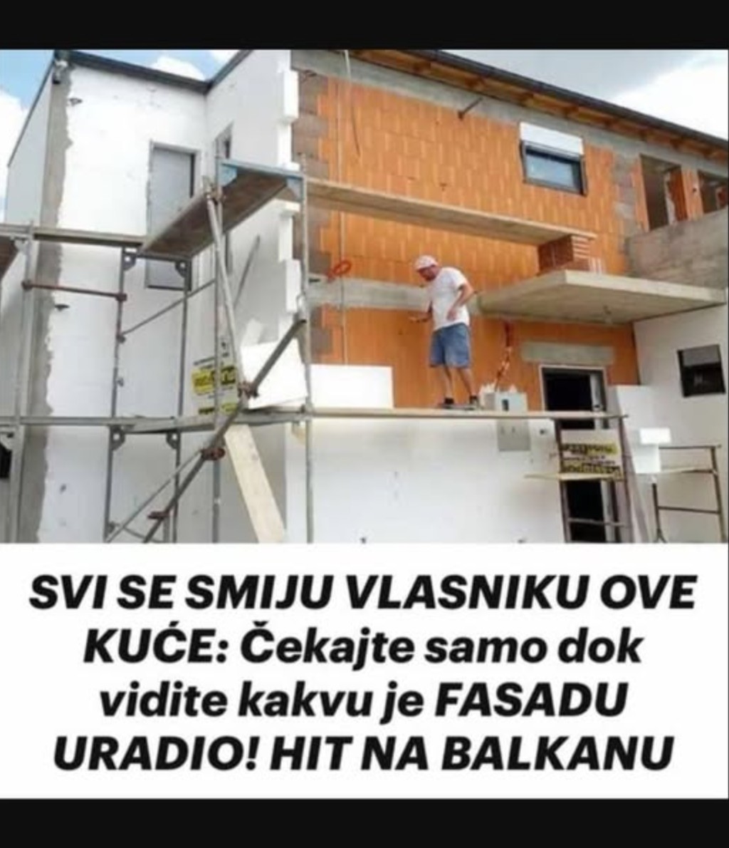 VLASNIKU OVE KUĆE SVI SE SMIJU: Čekajte samo dok vidite kakvu je FASADU URADIO! HIT NA BALKANU