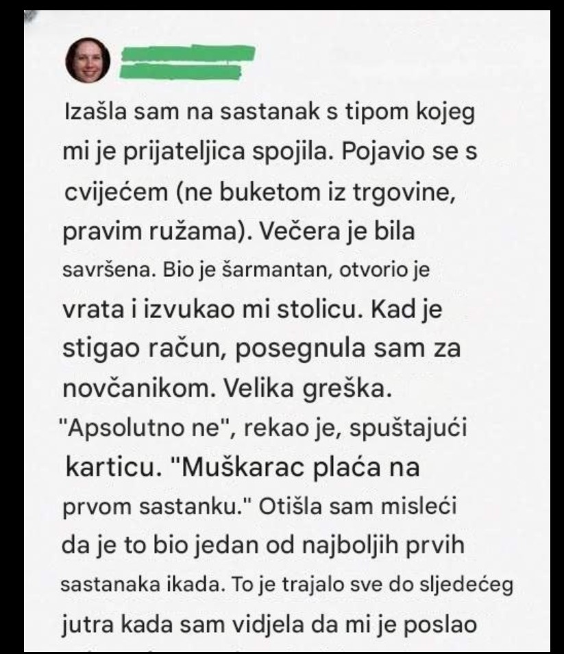 „Kada ljubaznost postane dug: Lekcija sa prvog spoja“