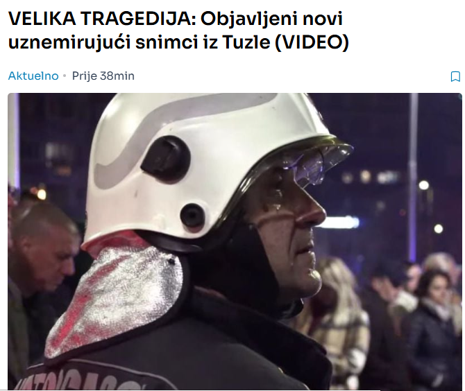 VELIKA TRAGEDIJA: Objavljeni novi uznemirujući snimci iz Tuzle (VIDEO)