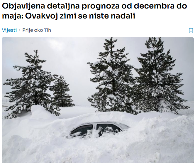 Objavljena detaljna prognoza od decembra do maja: Ovakvoj zimi se niste nadali