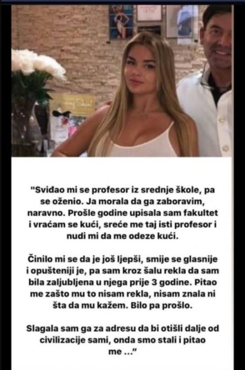 “SVIĐAO MI SE profesor iz srednje škole, neki dan sam ga srela…”