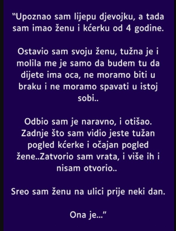 ‘Upoznao sam lijepu djevojku’