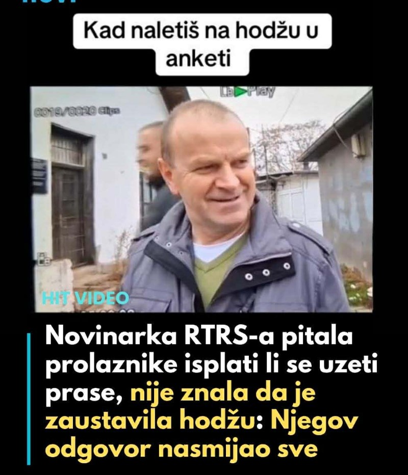 Neočekivana situacija u anketi RTRS-a: Novinarka pitala prolaznika o prascu, a odgovor ga je učinio hitom na mrežama