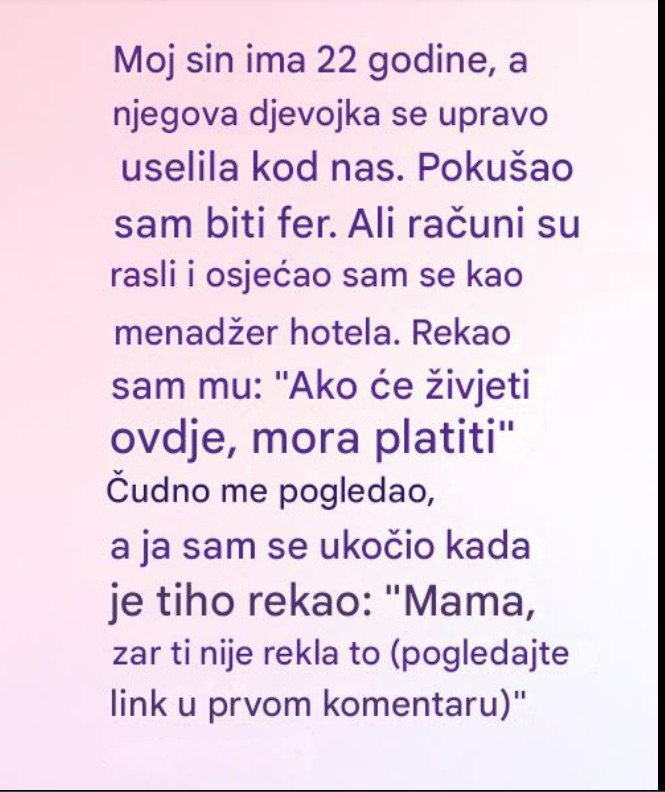 „Lekcija koju nisam očekivala: kako me sin i njegova djevojka naučili pravom značenju povjerenja“