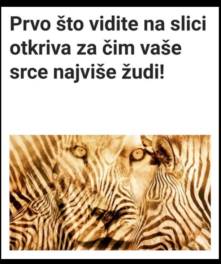 Šta prvo uočavate na slici otkriva vašu ličnost i unutrašnje želje