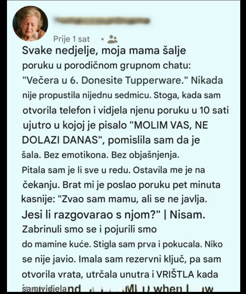 Poruka koja nas je preplašila, ali nas je naučila važnosti porodice