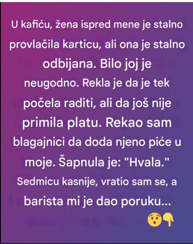 Mali gest dobrote koji se vratio na neočekivan način