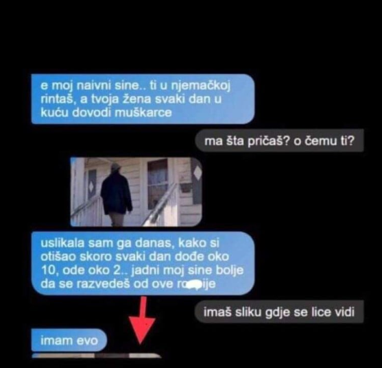 OTIŠAO SAM U NJEMAČKU DA RADIM, A DANAS MI MAJKA USLIKALA MUŠKARCA SA KOJIM ME ŽENA VARA: Kad mi je poslala sliku njegovog lica počeo sam se smijati