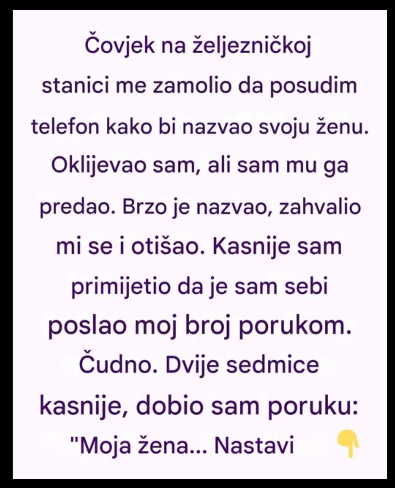 Jedan poziv koji je značio oproštaj