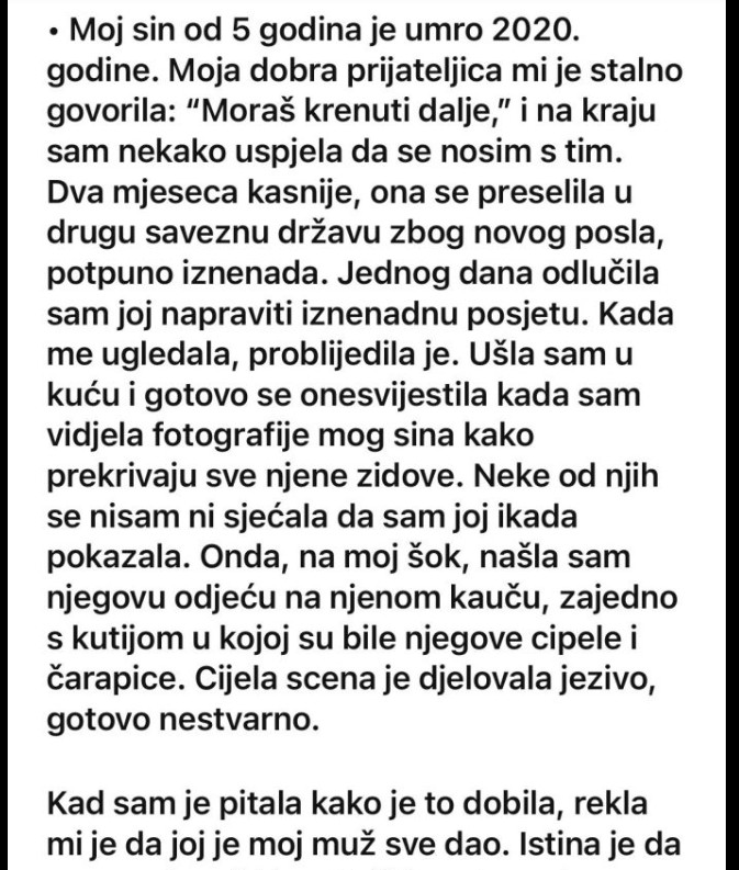 Kada tuga postane teret odnosa: Priča o majci koja je izgubila sina i prijateljicu u istom trenutku