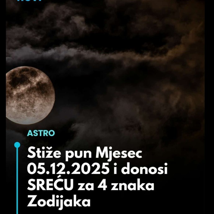 Super puni Mjesec 5. decembra 2025. donosi snažnu pozitivnu energiju za četiri horoskopska znaka