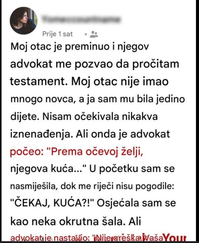 „Tata mi nije ostavio bogatstvo, ali njegova kuća promenila je moj život“