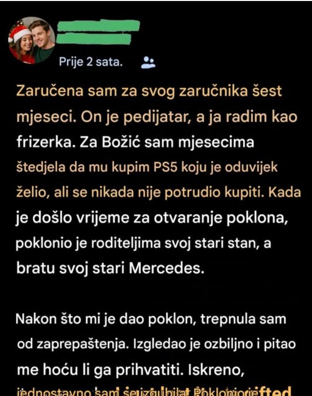 „Poklon koji mi je za Božić otvorio oči o mojoj vezi“