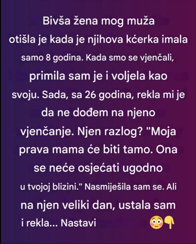 „Da li sam postupila ispravno: Priča o odnosu maćehе i pastorke pred venčanje“
