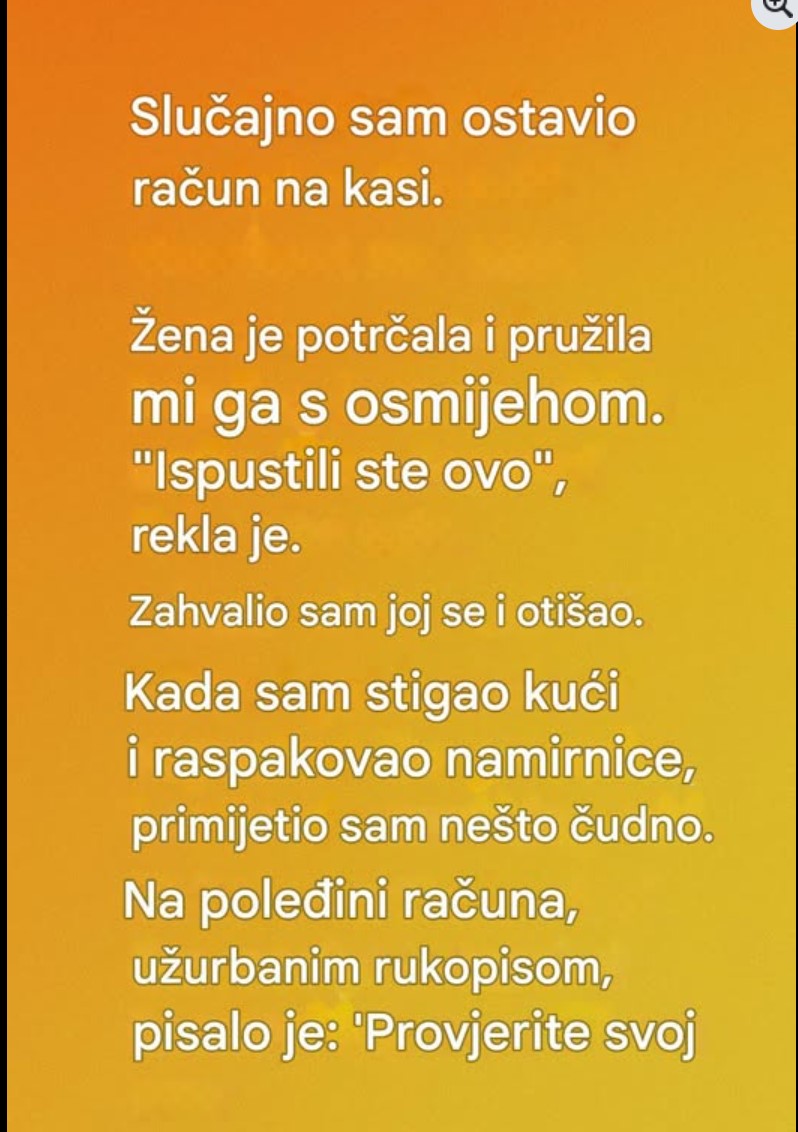 Račun koji mi je promijenio dan