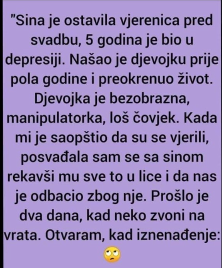 “Sina je ostavila vjerenica pred svadbu”