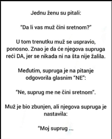 POUČNO: Da li vas muž čini sretnom?