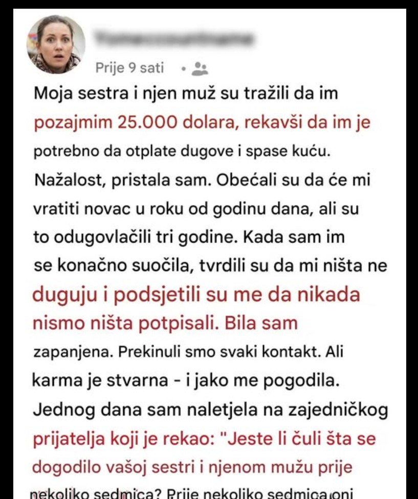 Kada sam pozajmila novac sestri, izgubila sam više od 25.000 dolara — izgubila sam povjerenje