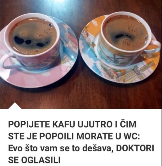 ČIM POPIJETE KAFU, TRČITE NA WC? DOKTORI POJASNILI: Evo šta vam se događa u organizmu, NISMO IMALI POJMA