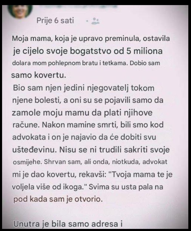 Testament koji mi je promenio život