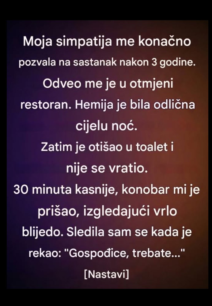 Nestao je sa našeg prvog sastanka — a onda sam shvatio zašto