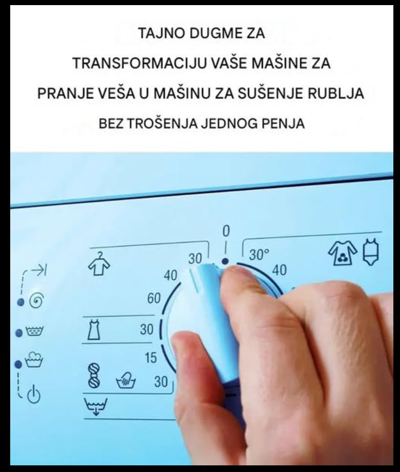 Jednostavan trik iz veš-mašine koji skraćuje vrijeme sušenja veša bez dodatnih uređaja