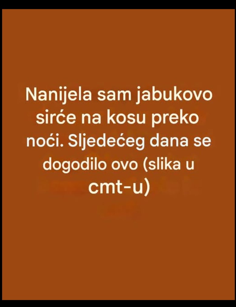 Ostavila sam jabukovo sirće na kosi preko noći: Evo šta se zaista dogodilo