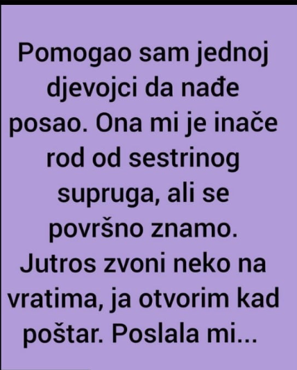Pomogao sam jednoj djevojci da nađe posao