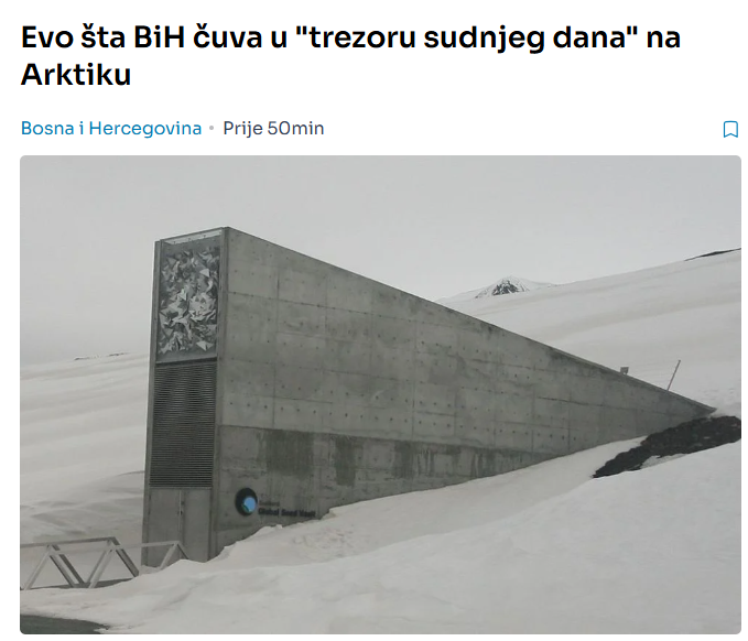 Evo šta BiH čuva u “trezoru sudnjeg dana” na Arktiku