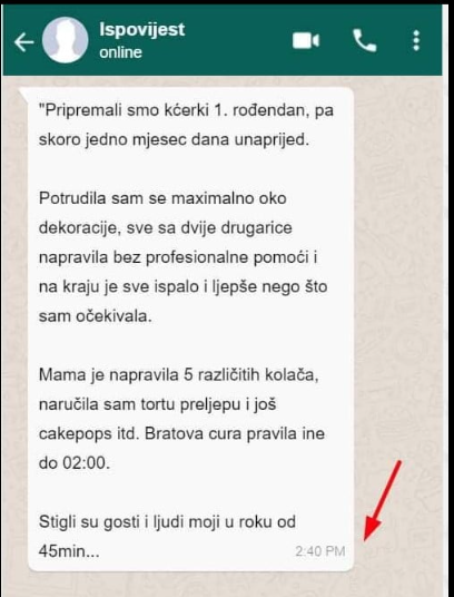 “Pripremali smo kćerki 1. rođendan”