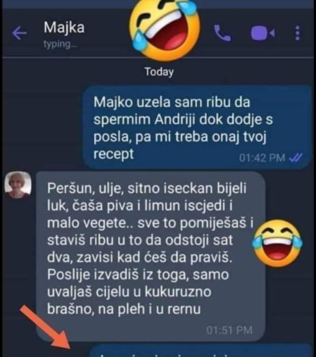 DJEVOJKA SE TEK UDALA I PITALA MAMU RECEPT ZA RIBU, DA SPREMI RUČAK MUŽU: Zbog njene zadnje poruke BALKAN PLAČE OD SMIJEHA