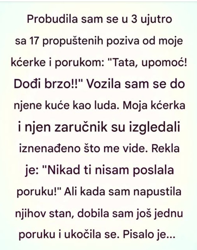 Poruka u tri ujutru koju nikada neću zaboraviti