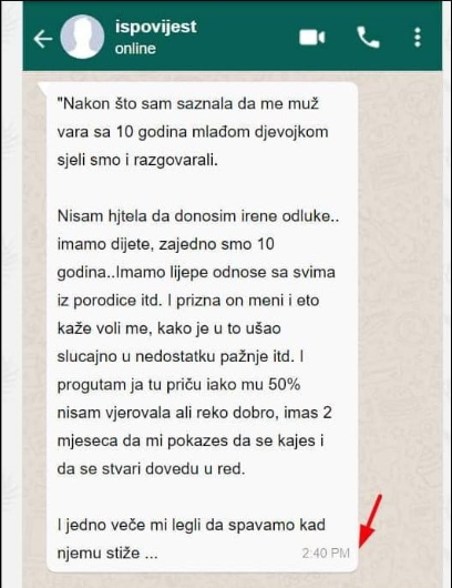 “Nakon što sam saznala da me muž vara…”