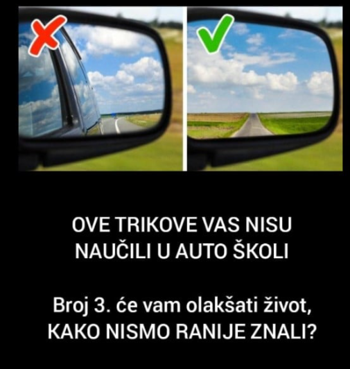 OVE TRIKOVE VAS NISU NAUČILI U AUTO ŠKOLI: Broj 3. će vam olakšati život, KAKO NISMO RANIJE ZNALI?