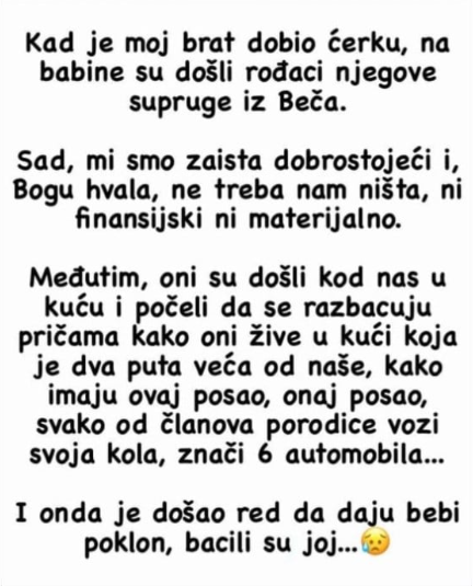 “Kad je moj brat dobio kćerku..”