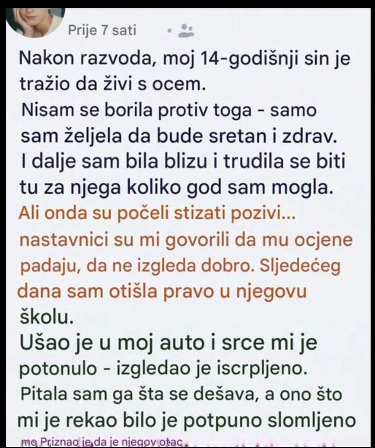 Kada je moj sin utihnuo, shvatila sam da moram da reagujem