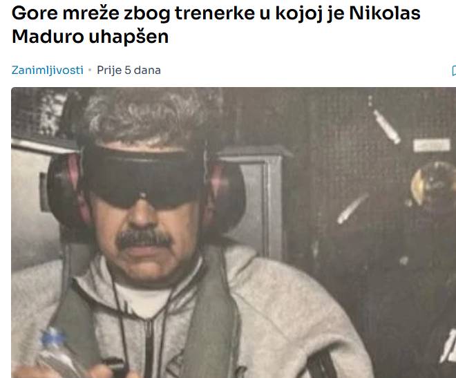 Gore mreže zbog trenerke u kojoj je Nikolas Maduro uhapšen