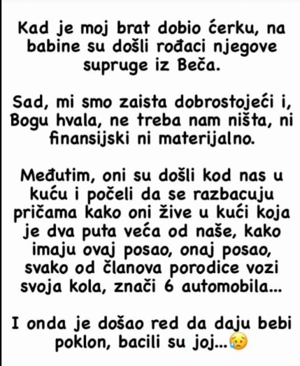 “Kad je moj brat dobio kćerku..”