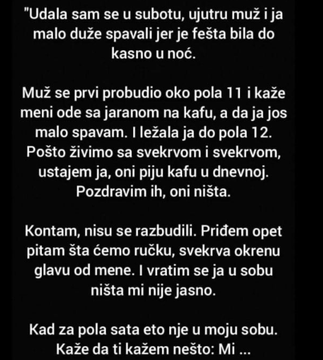 “Udala se u subotu”