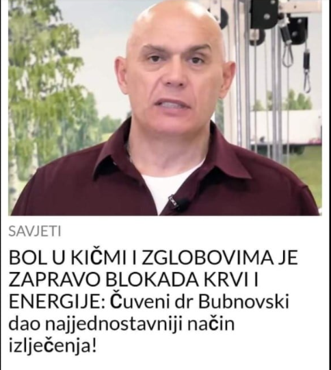 BOL U KIČMI I ZGLOBOVIMA JE ZAPRAVO BLOKADA KRVI I ENERGIJE: Čuveni dr Bubnovski dao najjednostavniji način izlječenja!