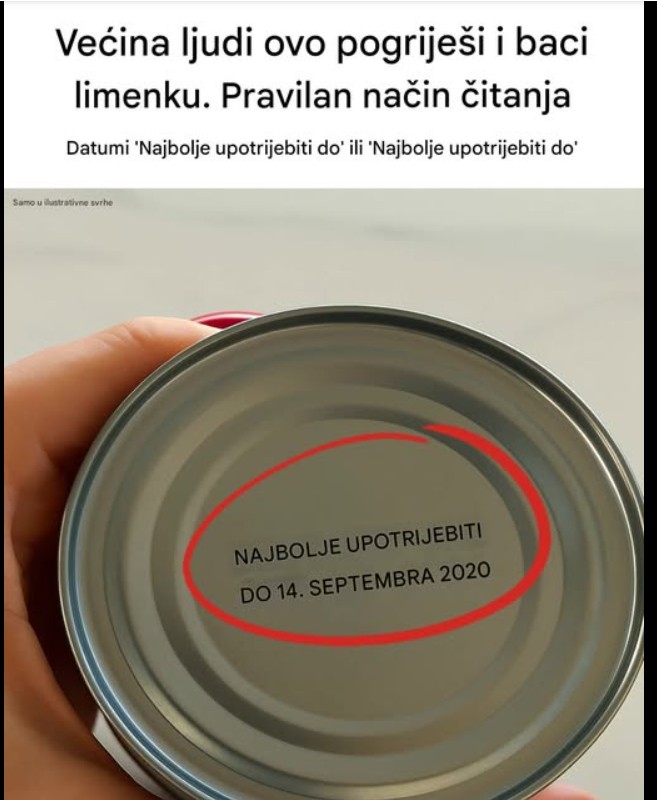 Da li je istekla konzerva zaista opasna?