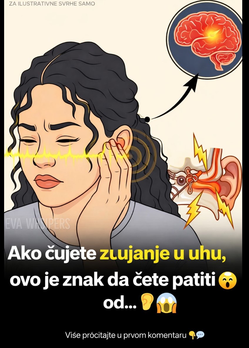 Ako čujete zujanje u uhu, to je znak da biste mogli patiti od… saznajte više u 👇💬