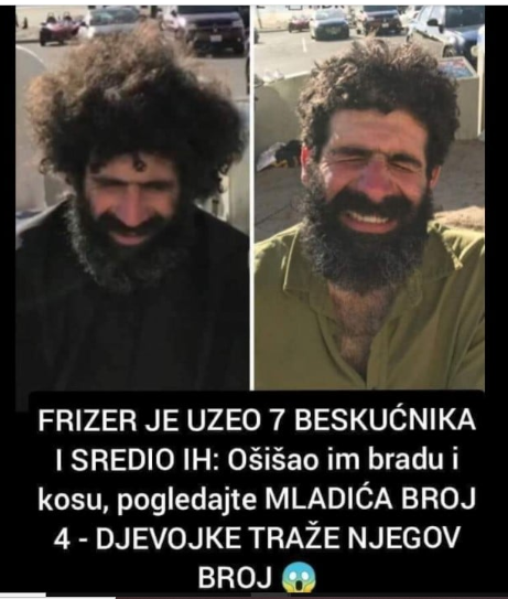 FRIZER JE UZEO 7 BESKUĆNIKA I SREDIO IH: Ošišao im bradu i kosu, pogledajte MLADIĆA BROJ 4 – DJEVOJKE TRAŽE NJEGOV BROJ