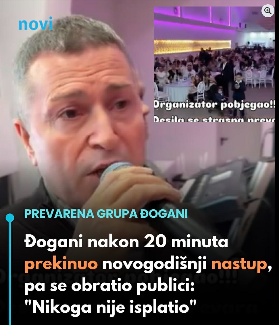 Đogani prekinuo novogodišnji nastup: Objavljeno zbog čega su nastupili samo 20 minuta