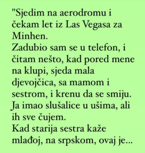 “Sjedim na aerodromu i čekam let iz Las Vegasa za Minhen”
