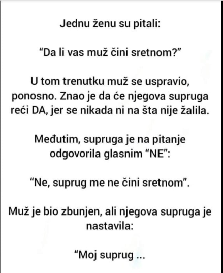 POUČNO: Da li vas muž čini sretnom?