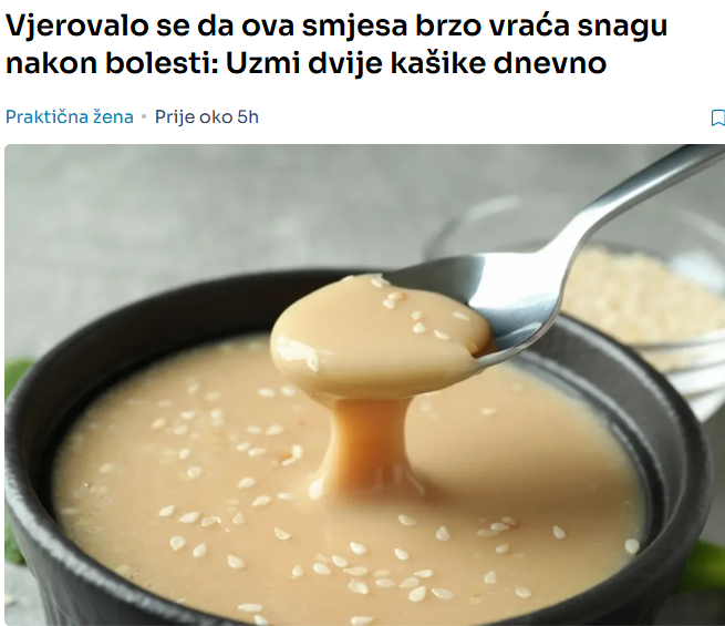 Vjerovalo se da ova smjesa brzo vraća snagu nakon bolesti: Uzmi dvije kašike dnevno